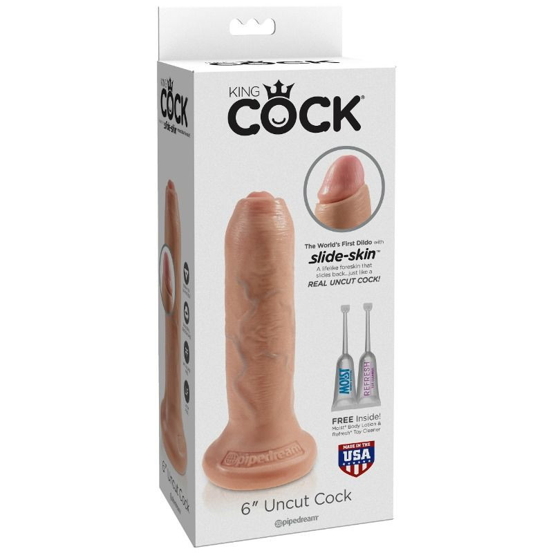 KING COCK - REALISTISCHER DILDO UNGESCHNITTENES FLEISCH 15 CM 3 