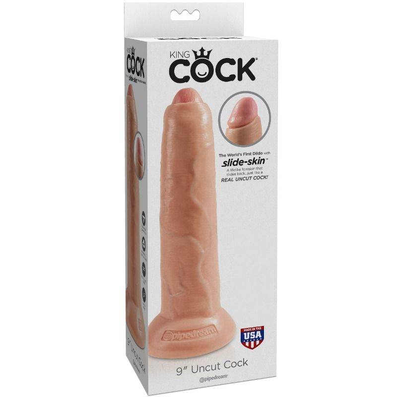 KING COCK - REALISTISCHER DILDO UNGESCHNITTENES FLEISCH 23 CM 5 