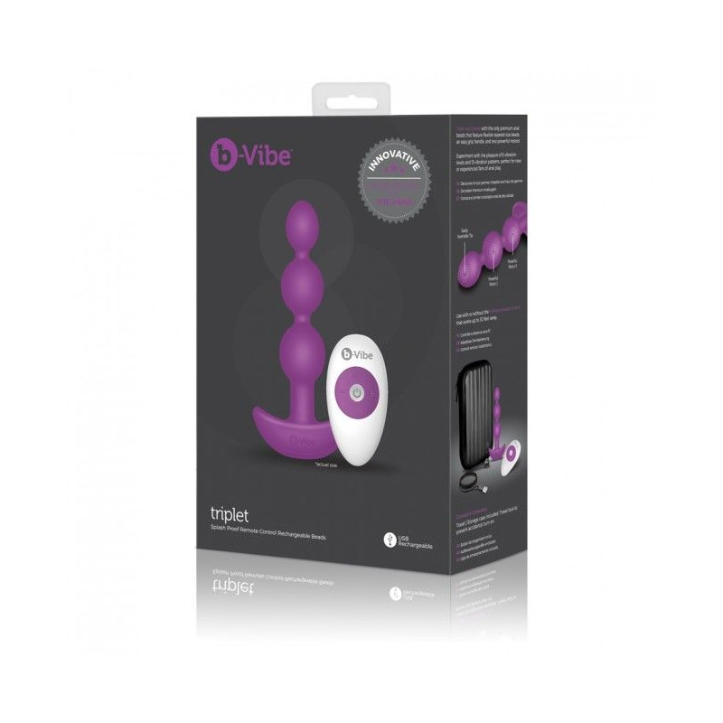 B-VIBE - PERLINE ANAL REMOTE CONTROL TRIPLET ROSA 5 