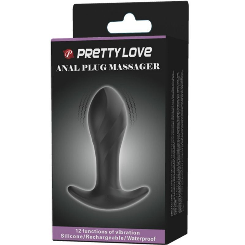 PRETTY LOVE - VIBRATORE ANALE NERO 8 