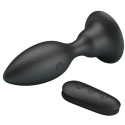 MR PLAY - ANALSTECKER MIT VIBRATION, SCHWARZE FERNBEDIENUNG 1 