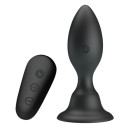 MR PLAY - ANALSTECKER MIT VIBRATION, SCHWARZE FERNBEDIENUNG 2 