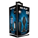 MR PLAY - ANAL PLUG WITH VIBRATION BLACK REMOTE CONTROL 8 