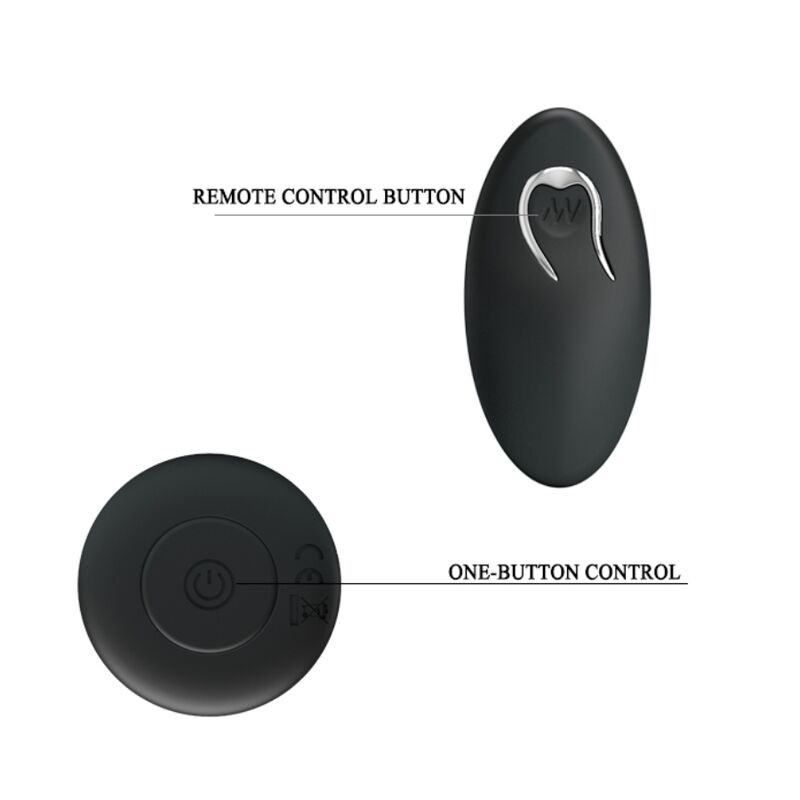 MR PLAY - ANAL PLUG WITH VIBRATION BLACK REMOTE CONTROL 1 