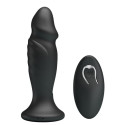 MR PLAY - ANALSTECKER MIT VIBRATION, SCHWARZE FERNBEDIENUNG 2 