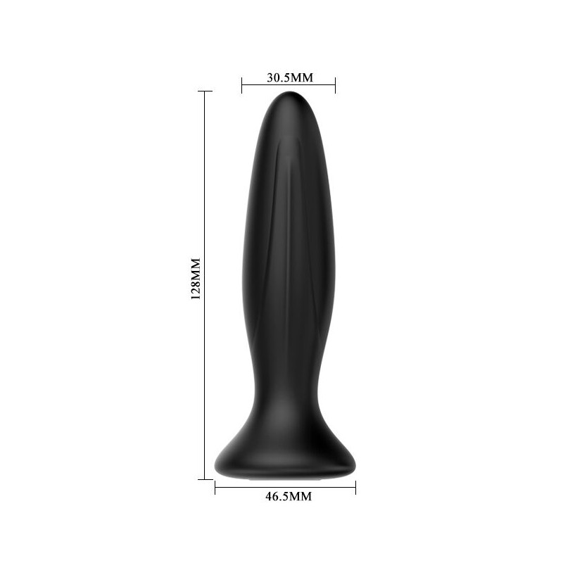 MR PLAY - WIEDERAUFLADBARER SCHWARZER VIBRATOR ANALSPLUG 3 