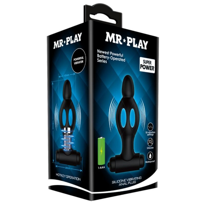 MR PLAY - SILICONE ANAL PLUG WITH VIBRATION 6 