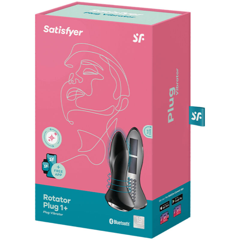 SATISFYER - ROTATOR PLUG 1+ APPLICATION VIBRANTE NOIR 4 