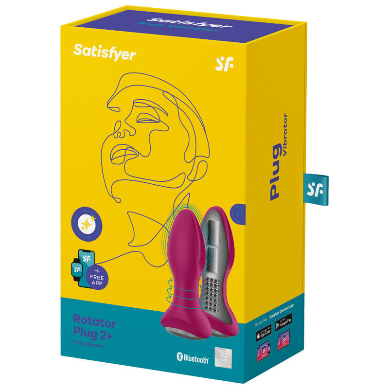 SATISFYER - ROTATOR PLUG 2+ VIBRIERENDE PLUGAPP ROT 4 