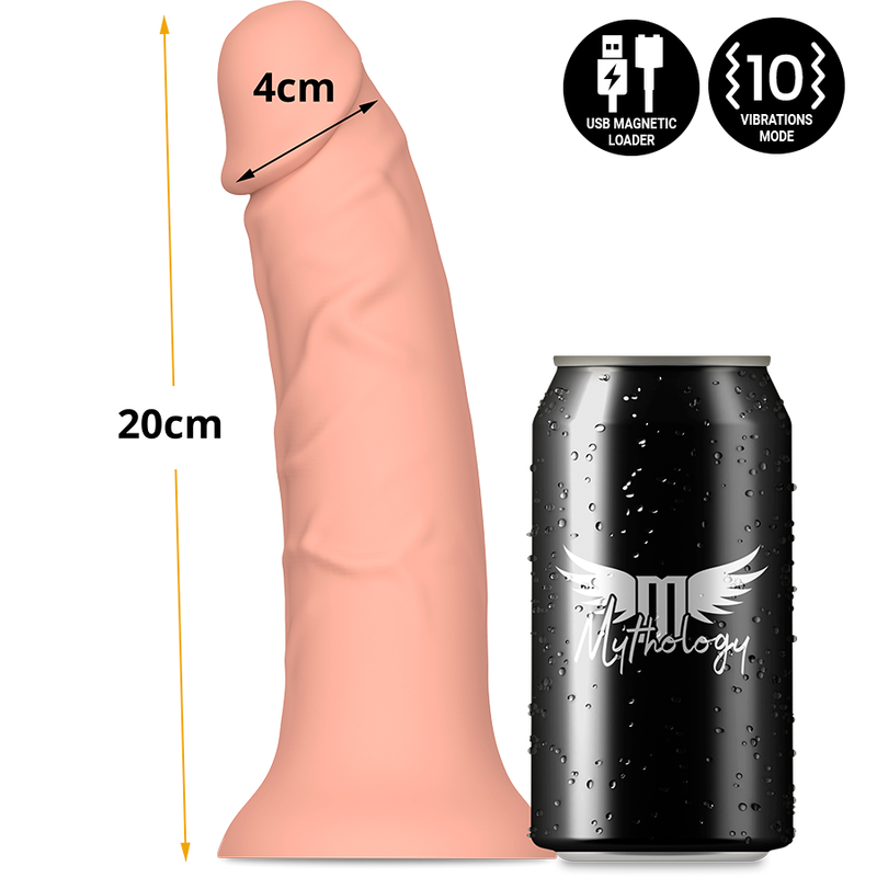 MYTHOLOGY - ASHER ORIGINAL DILDO M - VIBRATEUR COMPATIBLE AVEC LA TECHNOLOGIE SANS FIL WATCHME 2 