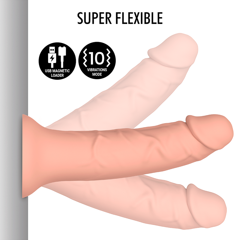 MYTHOLOGY - ASHER ORIGINAL DILDO S - VIBRATEUR COMPATIBLE AVEC LA TECHNOLOGIE SANS FIL WATCHME 5 