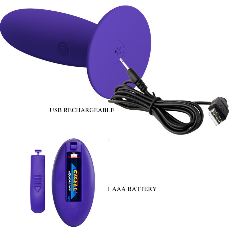 PRETTY LOVE - VIBRATEUR ANAL YOUTH PLUG TÉLÉCOMMANDE VIOLET 4 