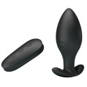 PRETTY LOVE - VIBRATORE RICARICABILE PLUG ANALE REGINA NERO 2 