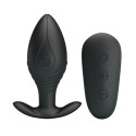 PRETTY LOVE - VIBRATORE RICARICABILE PLUG ANALE REGINA NERO 3 