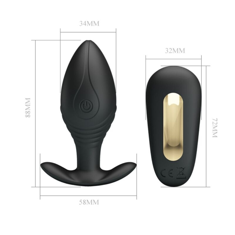 PRETTY LOVE - REGINA ANAL PLUG WIEDERAUFLADBARER VIBRATOR SCHWARZ 7 