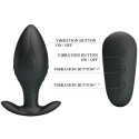 PRETTY LOVE - REGINA ANAL PLUG RECHARGEABLE VIBRATOR BLACK 8 