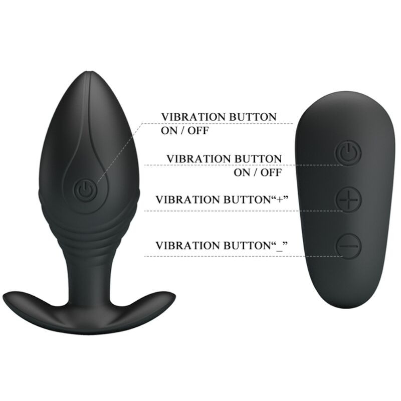 PRETTY LOVE - REGINA ANAL PLUG WIEDERAUFLADBARER VIBRATOR SCHWARZ 8 