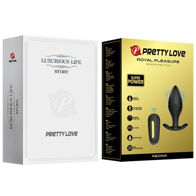 PRETTY LOVE - REGINA ANAL PLUG WIEDERAUFLADBARER VIBRATOR SCHWARZ 10 