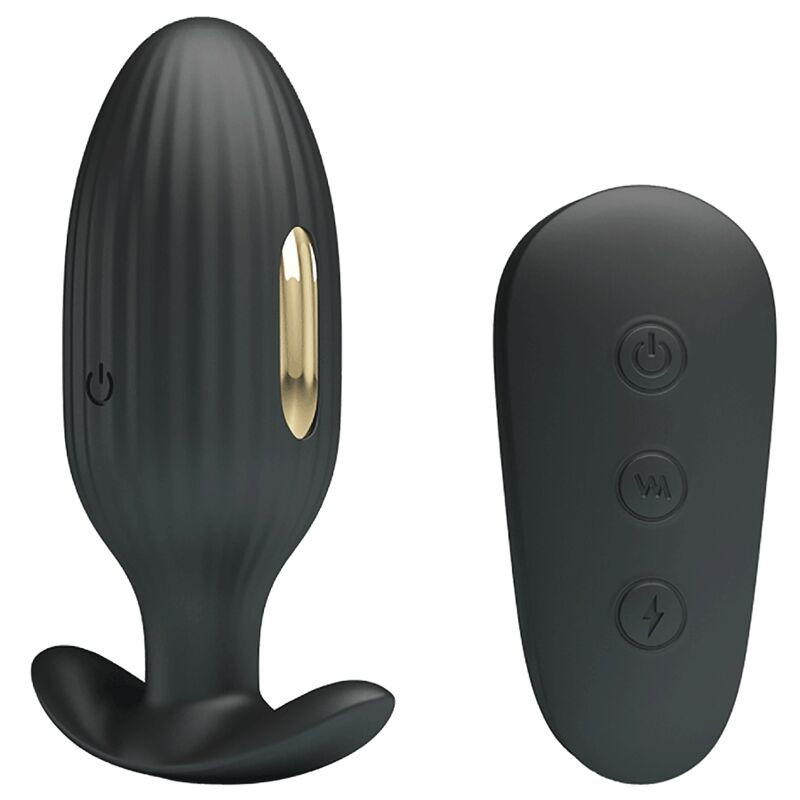 PRETTY LOVE - VIBRATEUR ANAL RECHARGEABLE KELLY PLUG NOIR 1 