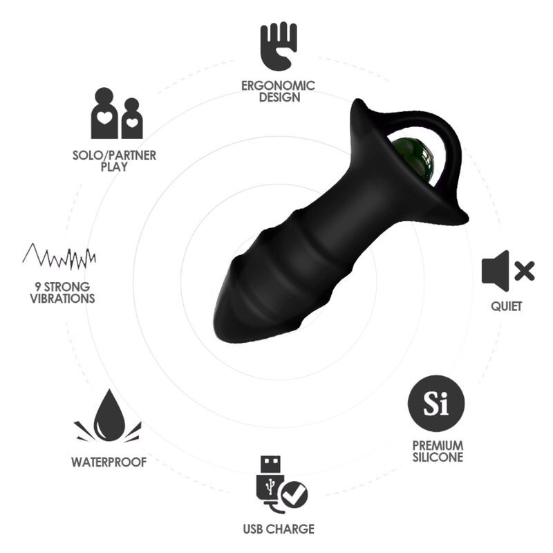 ARMONY - KYLIN FINGERVIBRATOR & ANALPLUG FERNBEDIENUNG SCHWARZ 2 