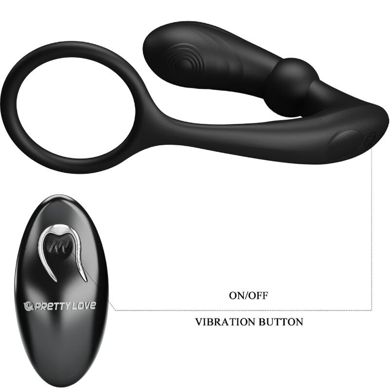 PRETTY LOVE - WARREN BLACK ANAL RING & VIBRATOR 5 