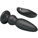 MR PLAY - LEISTUNGSSTARKER VIBRATOR MIT FERNBEDIENUNG, ANALSTECKER, SCHWARZ 3 