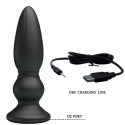 MR PLAY - POWERFUL VIBRATOR REMOTE CONTROL ANAL PLUG BLACK 5 