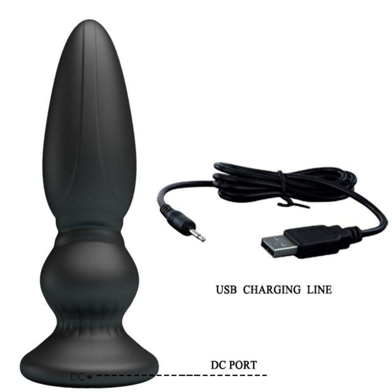 MR PLAY - PUISSANT VIBRATEUR TÉLÉCOMMANDE PLUG ANAL NOIR 5 