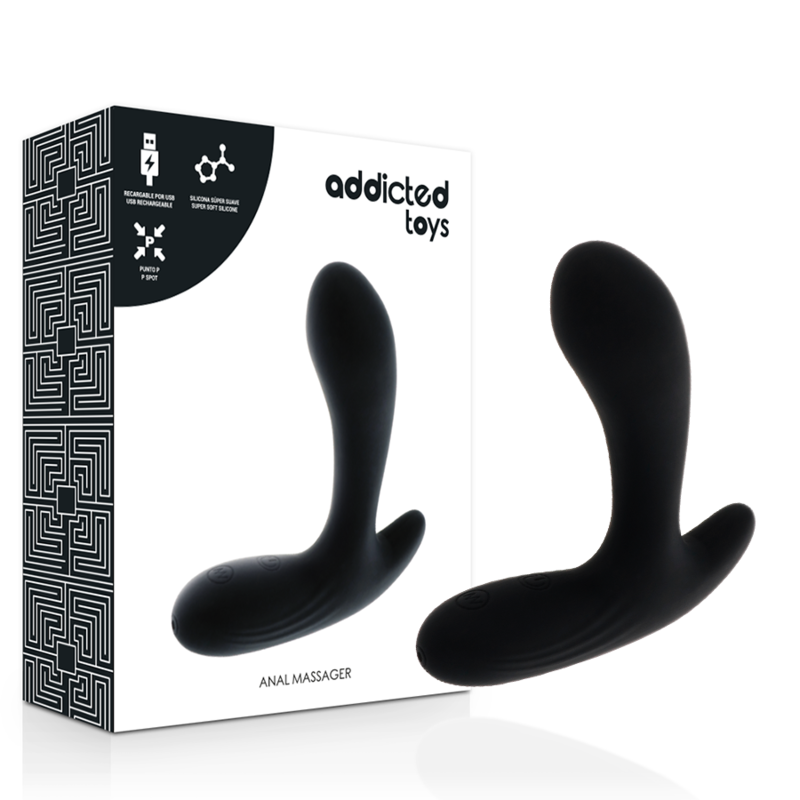 ADDICTED TOYS - MASSAGGIATORE ANALE VIBRAZIONE NERA 2 