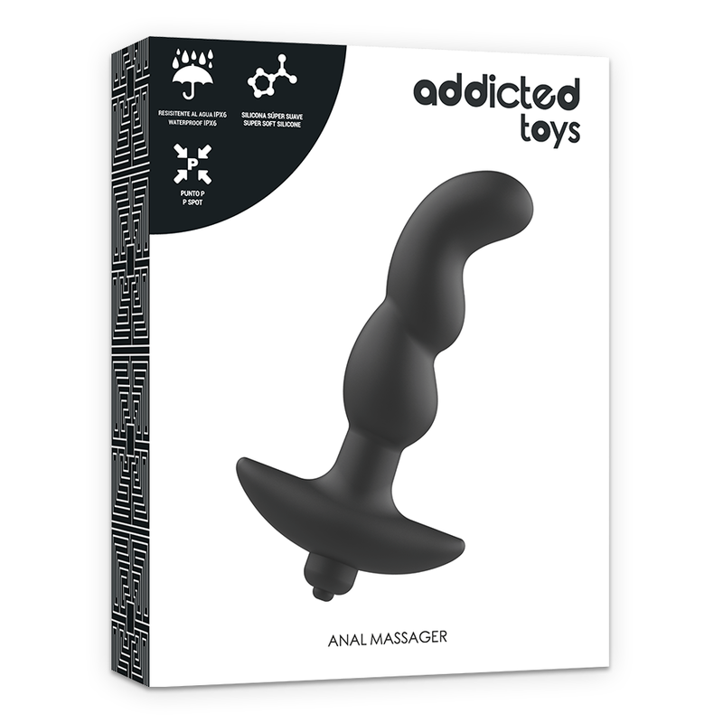 ADDICTED TOYS - ANAL MASSAGER WITH BLACK VIBRATION MODEL 2 4 