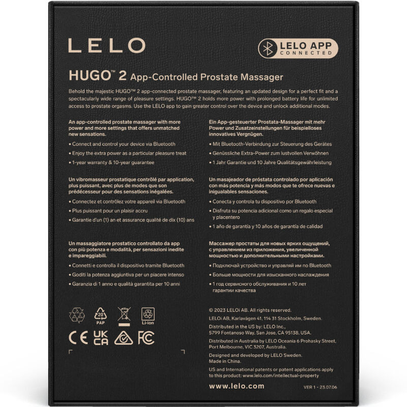 LELO - MASSAGGIATORE PROSTATICO HUGO 2 VERDE 3 