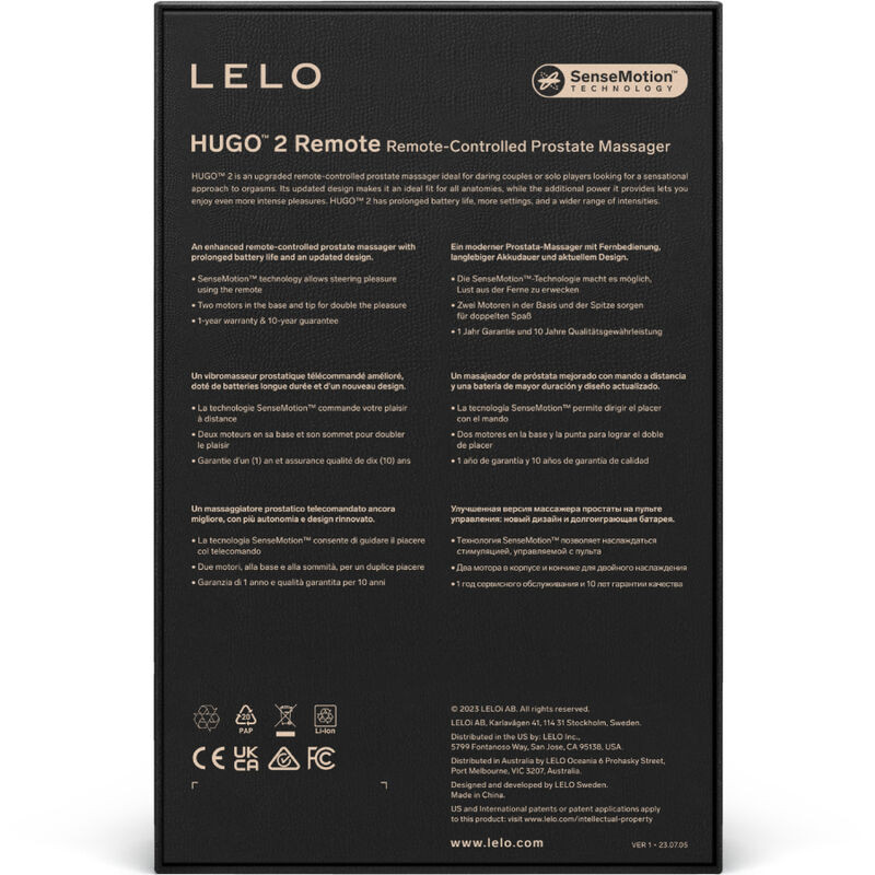 LELO - MASSAGGIATORE PROSTATICO CON TELECOMANDO HUGO 2 VERDE 3 