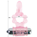 BAILE - ANNEAU SILICONE 10 RYTHMES DE LANGUE AVEC VIBRATION ROSE 1 