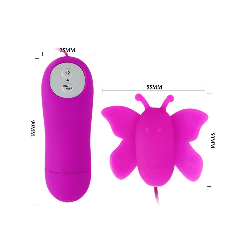 BAILE - LOVE EGGS BUTTERFLY CLITORIS STIMULATOR 12 SPEEDS LILAC REMOTE CONTROL 3 