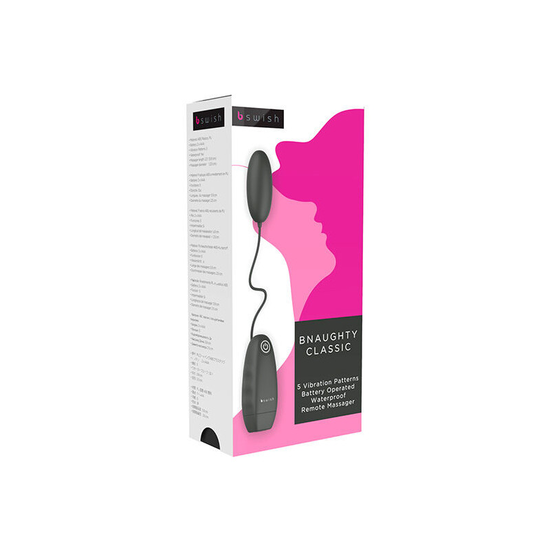 B SWISH - BNAUGHTY CLASSIC VIBRATING BULLET BLACK 1 