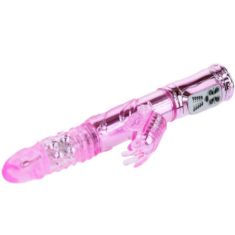 BAILE - WIEDERAUFLADBARER VIBRATOR MIT ROTATION UND POCHENDEN SCHMETTERLINGSSTIMULATOR 1 