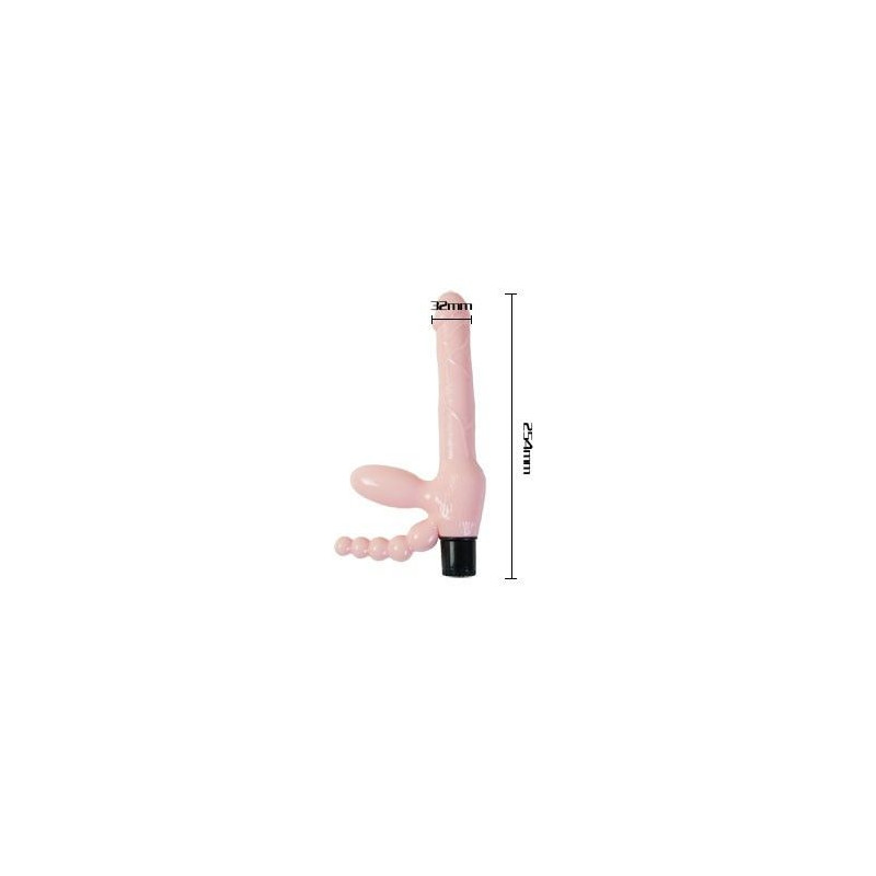 BAILE - HARNAIS SANS CORDE TPR AVEC VIBRATION ET STIMULATION ANAL 25.4 CM 2 