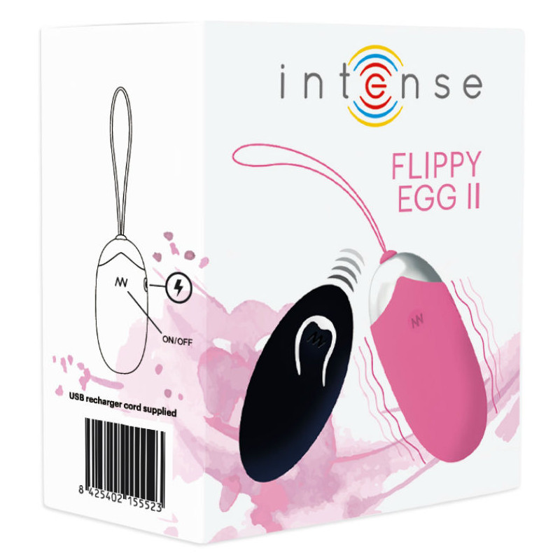 INTENSE - OEUF VIBRANT FLIPPY II AVEC TÉLÉCOMMANDE ROSE 4 