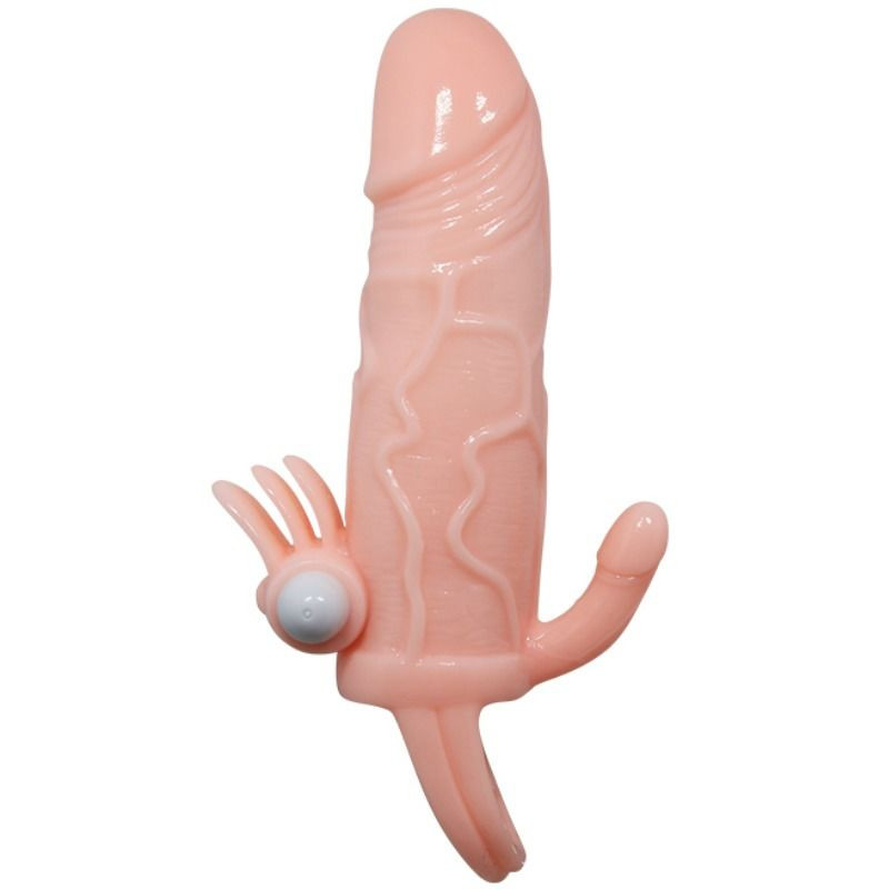 BAILE - BRAVE MAN PENIS COVER WITH CLIT AND ANAL STIMULATION FLESH 16.5 CM 3 