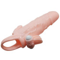 BAILE - BRAVE MAN PENIS COVER WITH CLIT AND ANAL STIMULATION FLESH 16.5 CM 5 