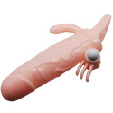 BAILE - BRAVE MAN PENIS COVER WITH CLIT AND ANAL STIMULATION FLESH 16.5 CM 6 