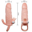 BAILE - BRAVE MAN PENIS COVER WITH CLIT AND ANAL STIMULATION FLESH 16.5 CM 8 