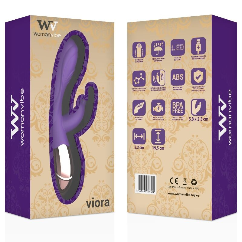 WOMANVIBE - VIORA SILICONE RECHARGEABLE VIBRATOR 6 