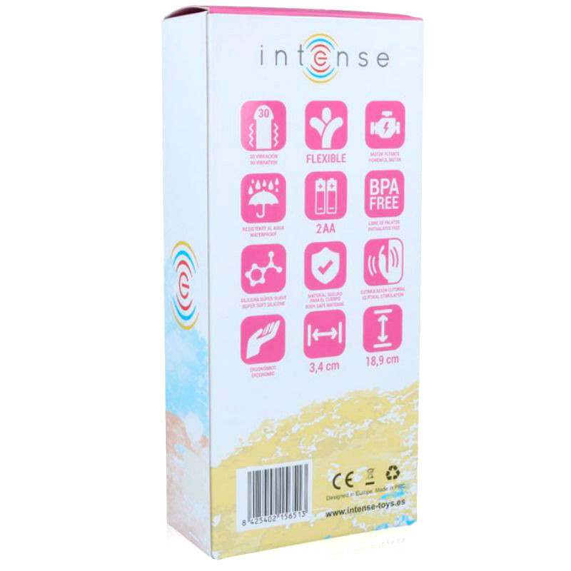 INTENSE - VIBRATEUR DE LUXE EN SILICONE ROSE HILARI 3 