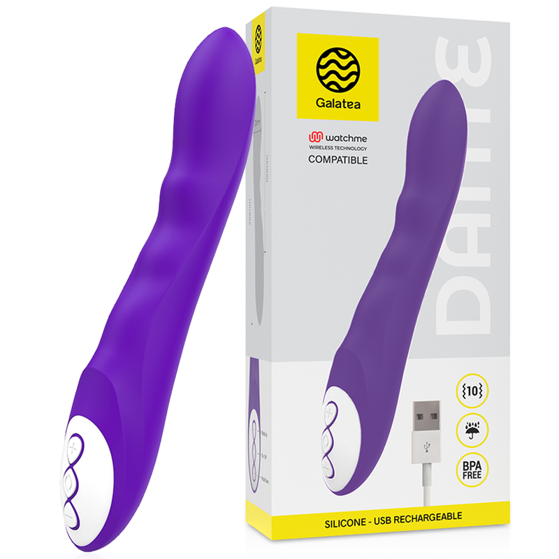 GALATEA - DANTE LILA VIBRATOR, KOMPATIBEL MIT DER DRAHTLOSEN WATCHME-TECHNOLOGIE 1 