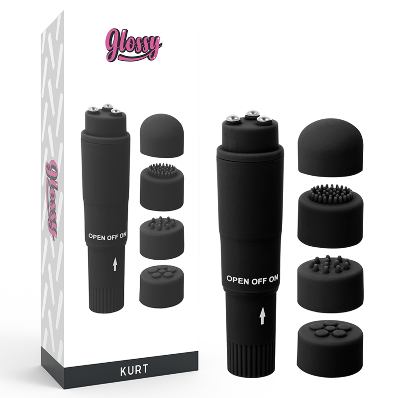 GLOSSY - KURT POCKET MASSAGER BLACK 1 