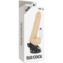 BASECOCK - REALISTIC VIBRATOR REMOTE CONTROL NATURAL WITH TESTICLES 19.5 CM -O- 4 CM 4 