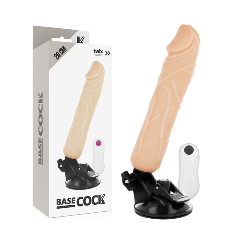 BASECOCK - REALISTISCHER NATÜRLICHER FERNBEDIENUNGSVIBRATOR 20 CM -O- 4 CM 1 