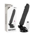 BASECOCK - REALISTISCHER VIBRATOR MIT FERNBEDIENUNG SCHWARZ 20 CM -O- 4 CM 2 