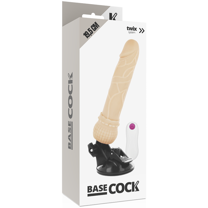 BASECOCK - VIBRATEUR TÉLÉCOMMANDE NATUREL RÉALISTE 19.5 CM -O- 4 CM 3 